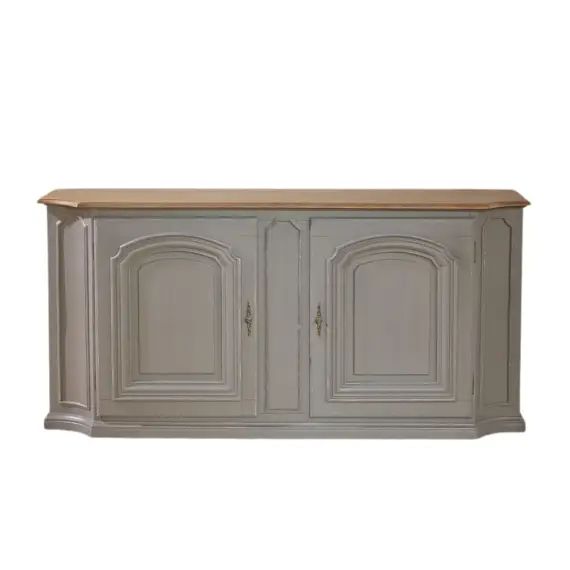 Buffet 2 portes gris anthracite et chêne