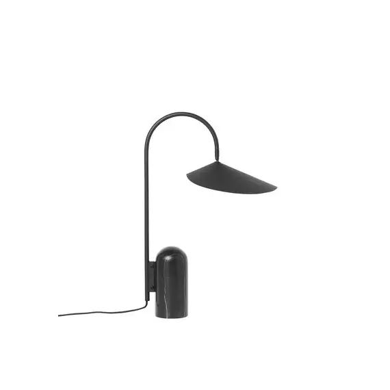 Lampe de table Arum en Métal, Marbre – Couleur Noir – 34 x 40.41 x 51 cm – Designer Trine Andersen