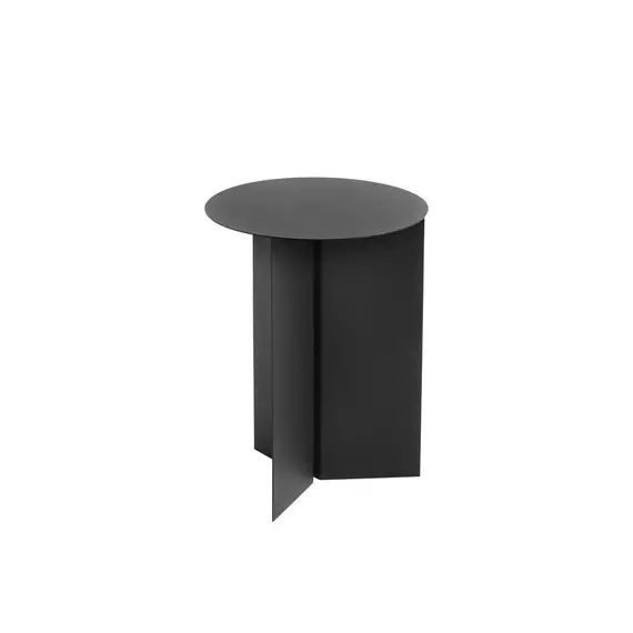Table d’appoint Slit en Métal, Acier laqué époxy – Couleur Noir – 43.8 x 43.8 x 47 cm – Designer  Studio