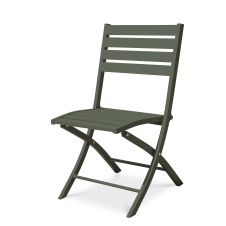 Chaise de jardin en aluminium vert kaki