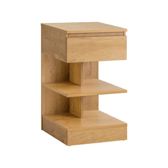 Table de chevet 1 tiroir en aggloméré effet bois