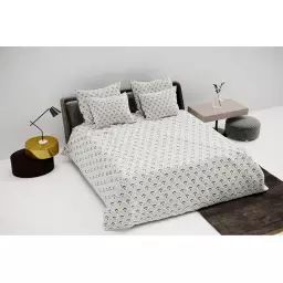 Parure de lit en satin de coton à motifs 260x240cm