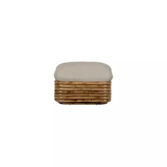 Pouf Bohemian 72 en Tissu – Couleur Blanc – 76.29 x 76.29 x 76.29 cm – Designer Gabriella Crespi