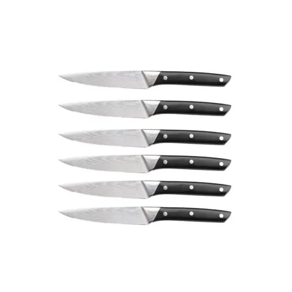 Lot de 6 couteaux en inox noir