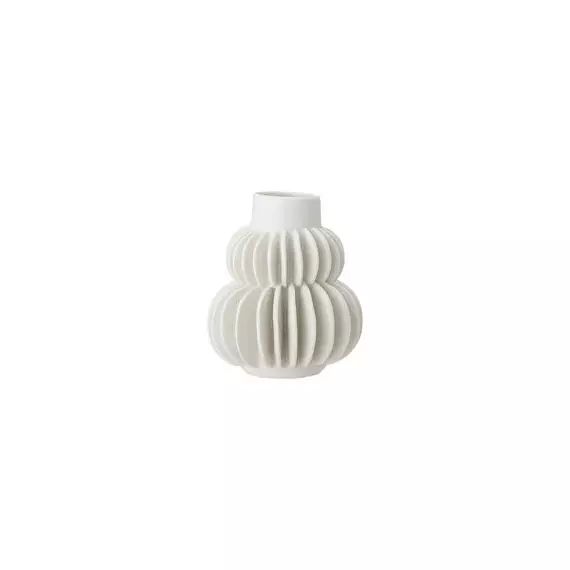 Vase Vases en Céramique, Grès – Couleur Blanc – 11.5 x 11.5 x 14 cm