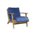 image de fauteuils scandinave Fauteuil vintage lounge en chêne bleu