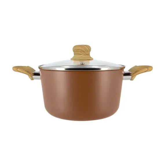 Faitout en aluminium Ø20cm noisette – compatible induction