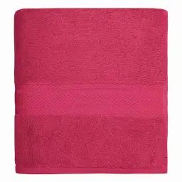 Drap de bain uni 550gr/m² Rose Indien 100×150