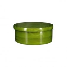 Boîte ronde en bambou vert olive 25x25cm