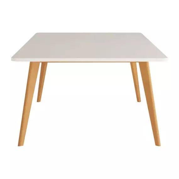 FOLD Table rect 180×120 cm BUT PRO imitation hêtre et blanc