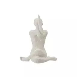 Statuette décorative en polyrésine blanche
