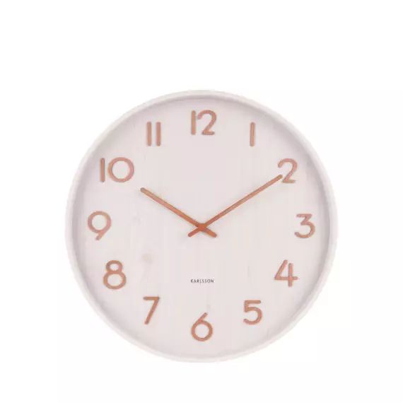 Pure – Horloge murale ronde en bois ø60cm – Couleur – Blanc