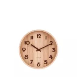 Horloge murale ronde en bois D22cm