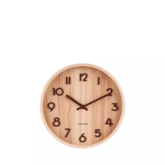 Horloge murale ronde en bois D22cm