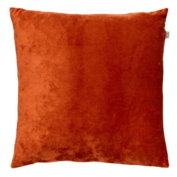 Coussin – orange en velours 45×45 cm uni