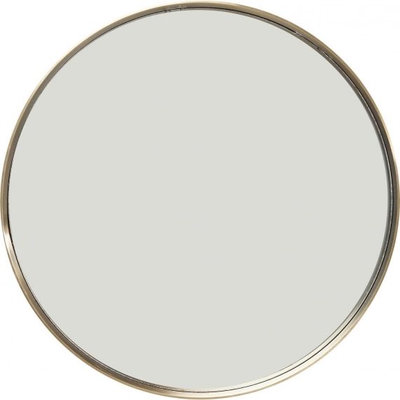 Miroir rond en métal doré D60