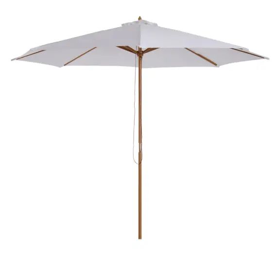 Parasol droit octogonal bois crème