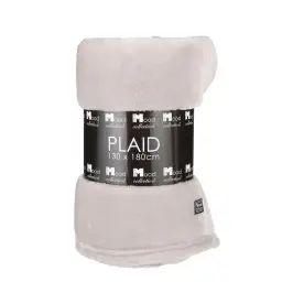 Plaid polaire beige 180×130