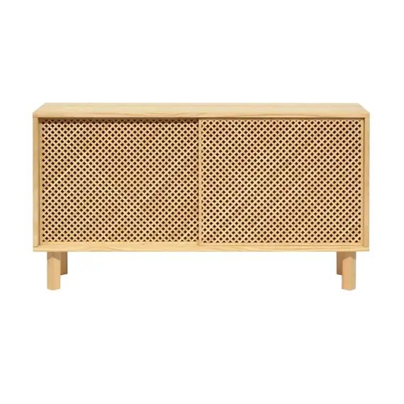 Buffet 2 portes en bois massif – 120 cm