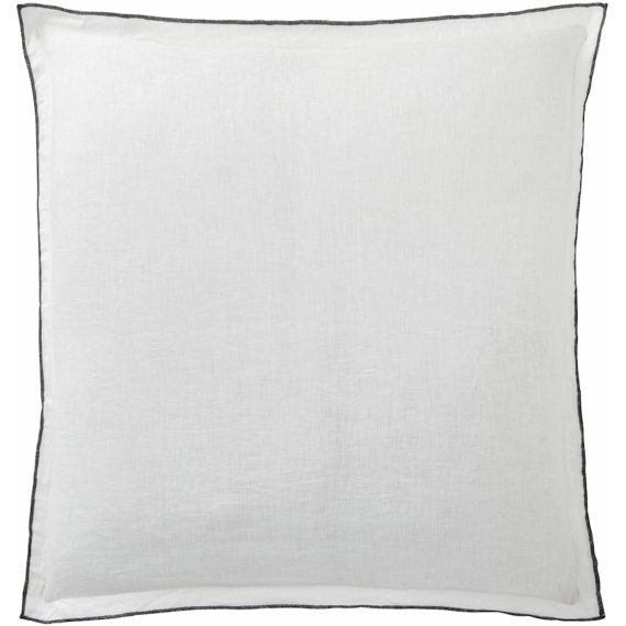 Taie d’oreiller lin lave blanc 65×65 cm