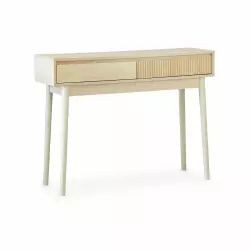 Console décor bois 2 tiroirs