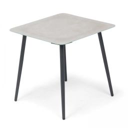 Grande table basse en acier gris