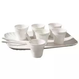Service à café Estetico quotidiano en Céramique, Porcelaine – Couleur Blanc – 27 x 40 x 5.2 cm – Designer Alessandro Zambelli
