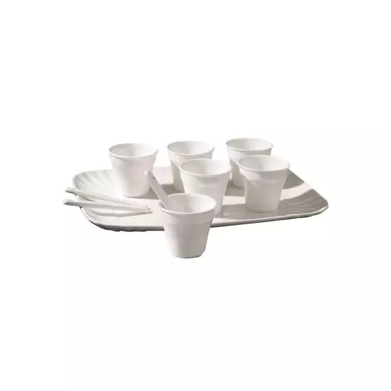 Service à café Estetico quotidiano en Céramique, Porcelaine – Couleur Blanc – 27 x 40 x 5.2 cm – Designer Alessandro Zambelli