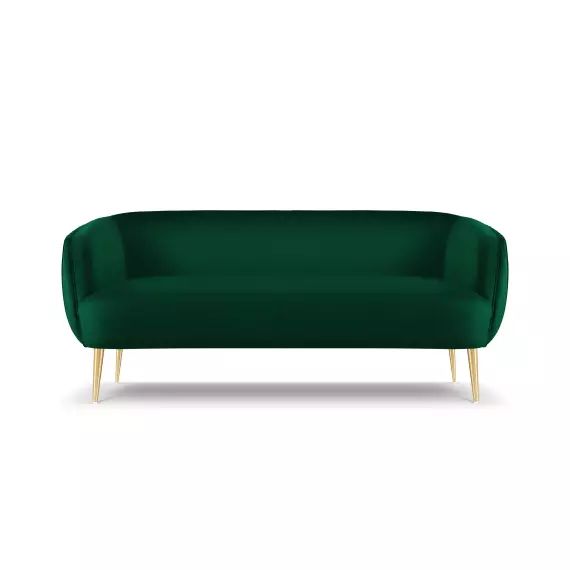 Canapé 3 places en velours vert bouteille