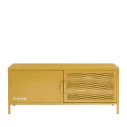 Meuble tv  métal jaune moutarde l120cm