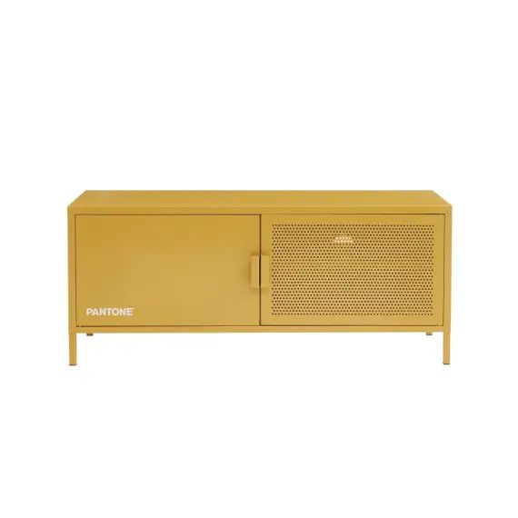 Meuble tv  métal jaune moutarde l120cm