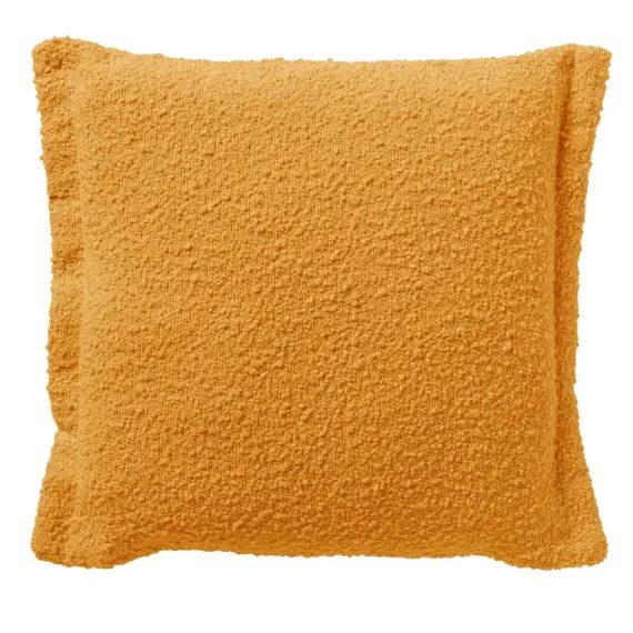 Housse de coussin jaune en acrylique et polyester-45×45 cm uni