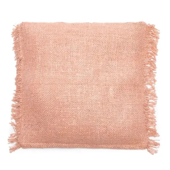 Housse de coussin en coton rose 60×60