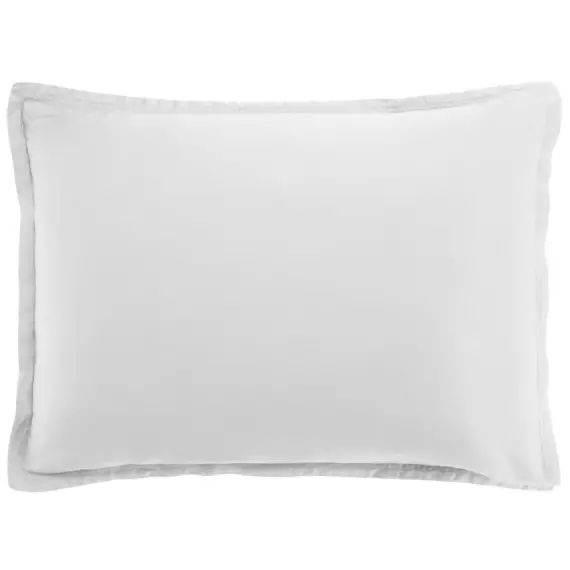 Taie d’oreiller rectangle satin de coton blanc 50×70 cm