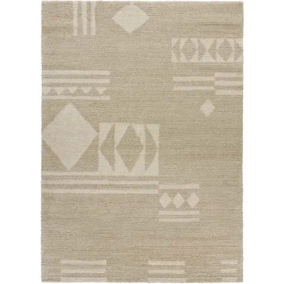 Tapis géométrique beige, 120X170 cm
