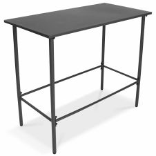 Table haute en acier gris foncé