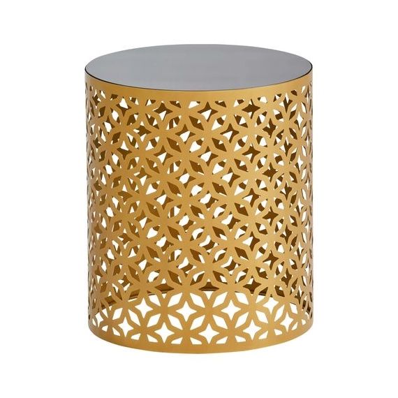 Bout de canapé Rose Noir et doré