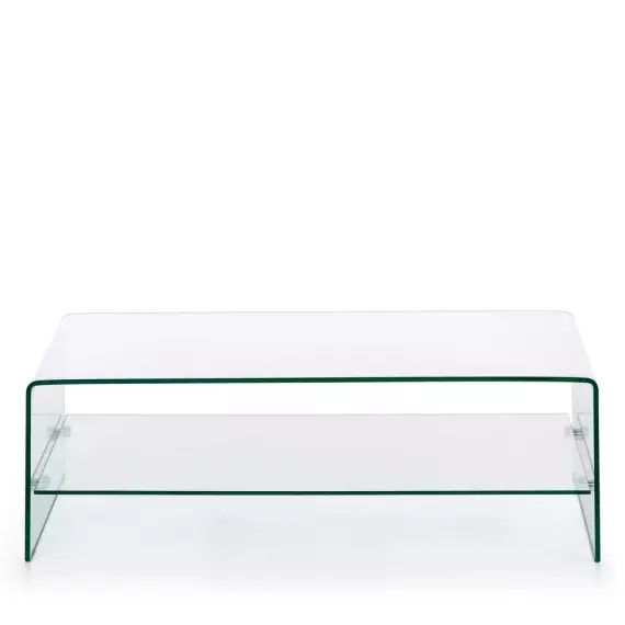 Burano – Table basse en verre 110×55 cm – Couleur – Transparent