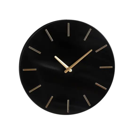 Horloge en aluminium noir D35,5