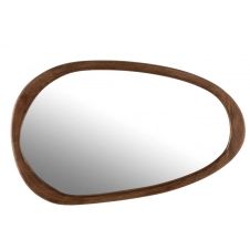 Miroir irrégulier bois brun foncé L83cm