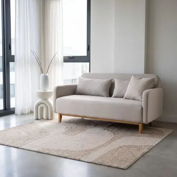 Canapé clic-clac 2/3 places beige