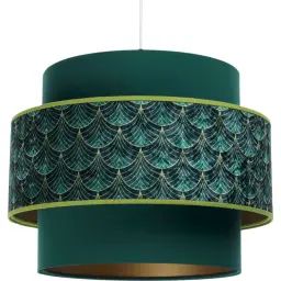 Suspension Velours Vert 40x40x31 cm