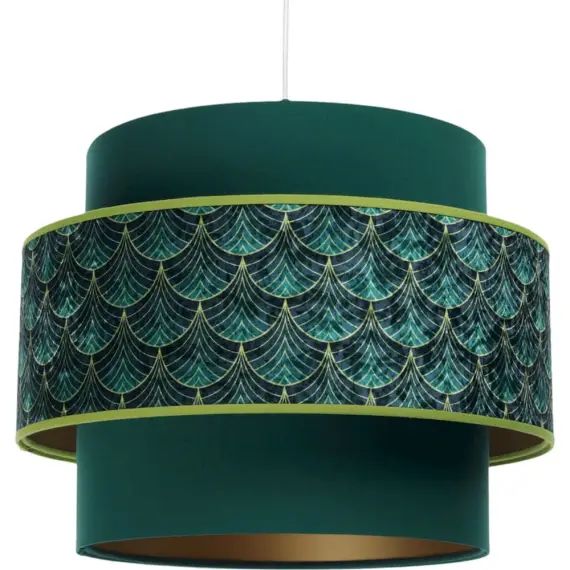 Suspension Velours Vert 40x40x31 cm