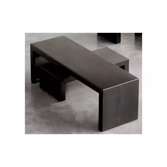 Table d’appoint Irony en Métal, Acier phosphaté – Couleur Noir – 106 x 33 x 35 cm – Designer Maurizio Peregalli