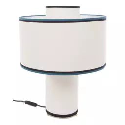 Lampe de table Bianca en Tissu, Coton – Couleur Blanc – 48.49 x 48.49 x 47 cm – Designer Sarah Lavoine