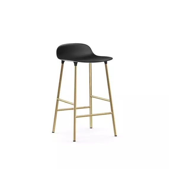 Tabouret de bar Form en Métal, Polypropylène – Couleur Noir – 42.5 x 66.94 x 77 cm – Designer Simon Legald