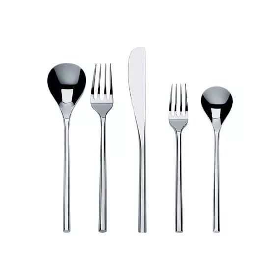 Set de couverts Mu en Métal, Acier inoxydable 18, 10 – Couleur Métal – 5 x 25 x 5 cm – Designer Toyo Ito
