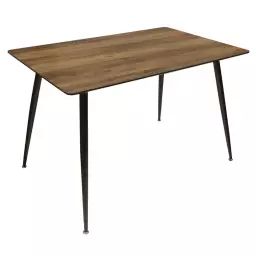 Table à manger mobilier design L. 115 x H. 75 cm marron