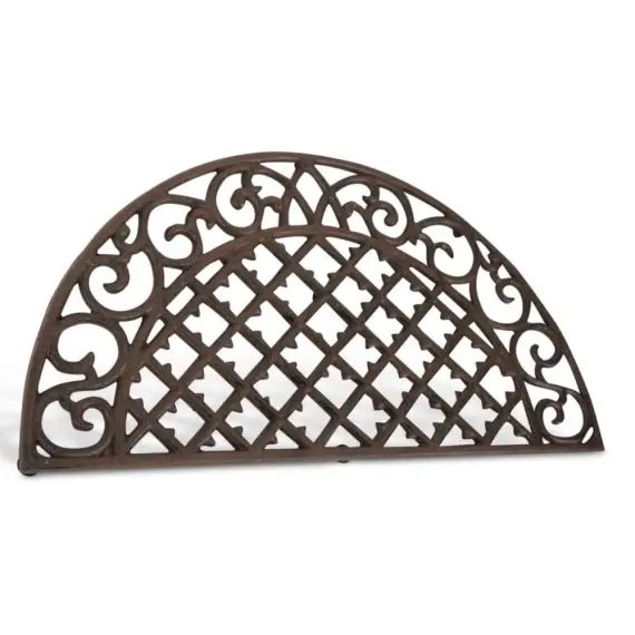 Paillasson Demi Lune Fonte Marron 67x2x34cm