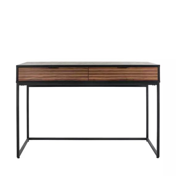 Parigi – Console en bois et métal 2 tiroirs L120cm
